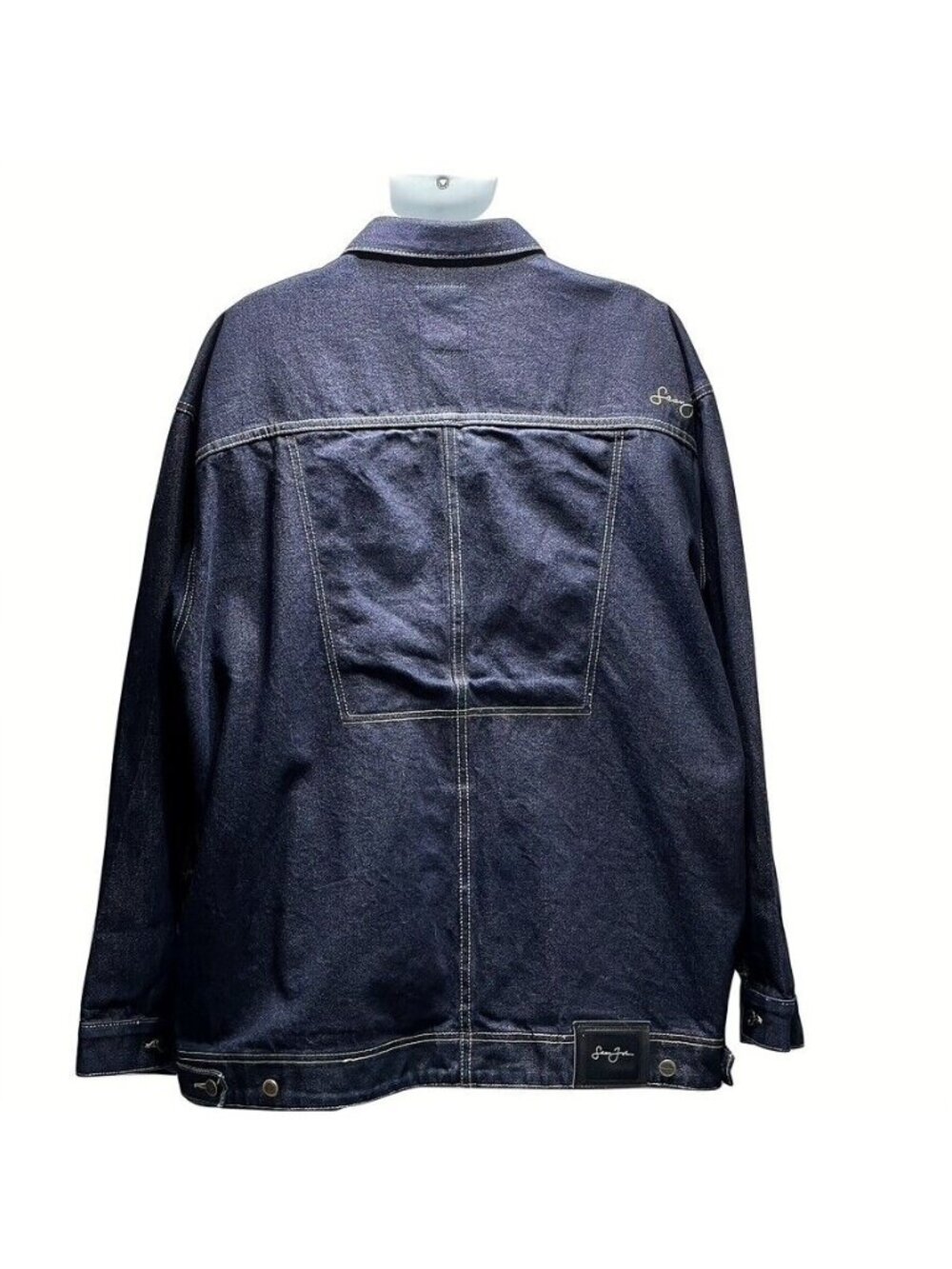 Vintage Sean John Mens XXL Denim Jacket Dark Blue - Picture 2 of 11